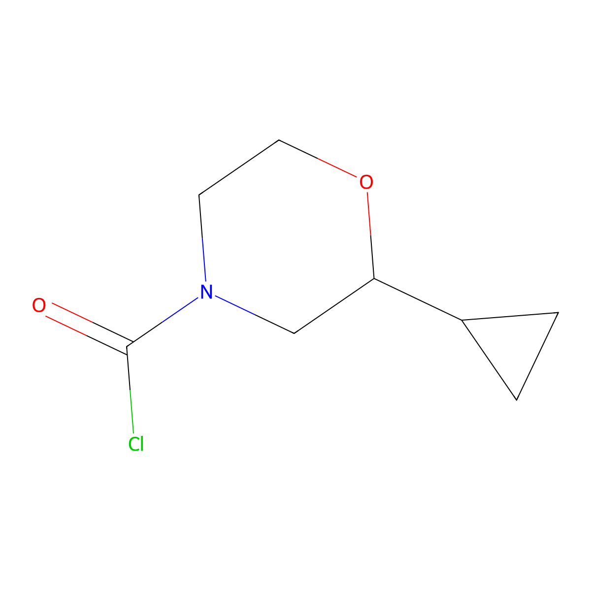 2-Cyclopropylmorpholine-4-carbonyl chloride molecular structure, CAS 2243505-13-5