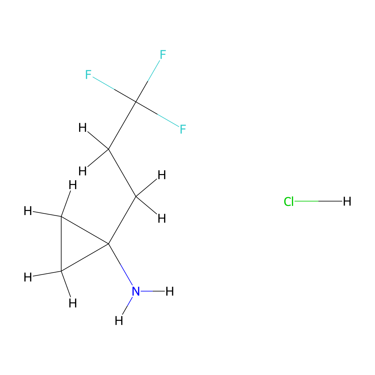 1-(3,3,3-Trifluoropropyl)cyclopropan-1-aminehydrochloride molecular structure, CAS 2243505-37-3