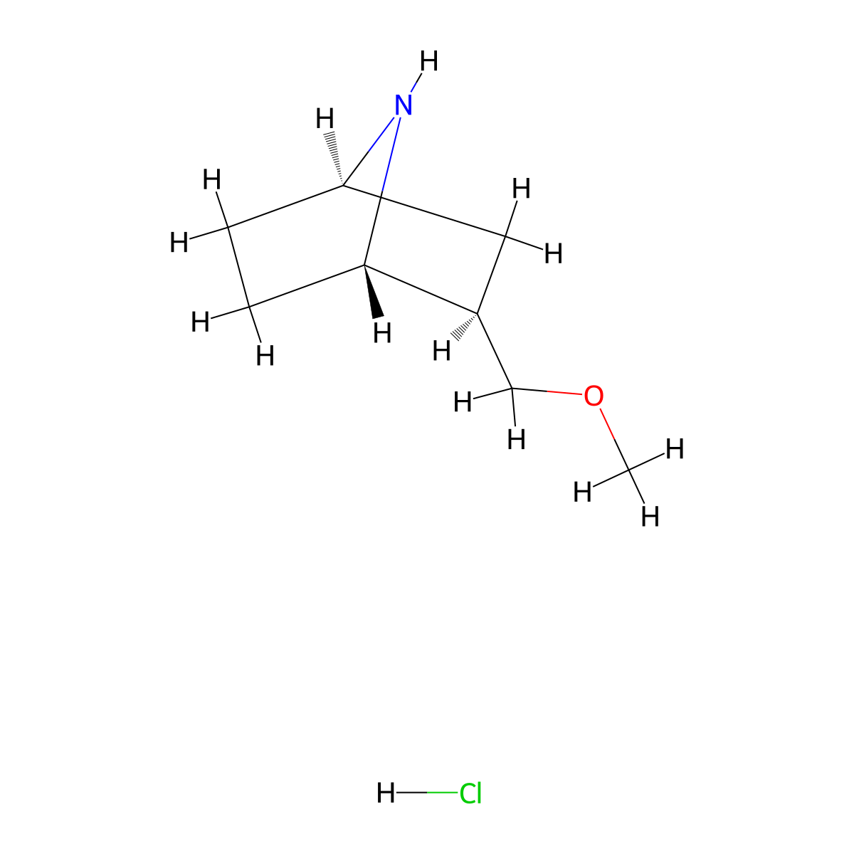 rac-(1R,2S,4S)-2-(methoxymethyl)-7-azabicyclo[2.2.1]heptanehydrochloride molecular structure, CAS 2243505-41-9