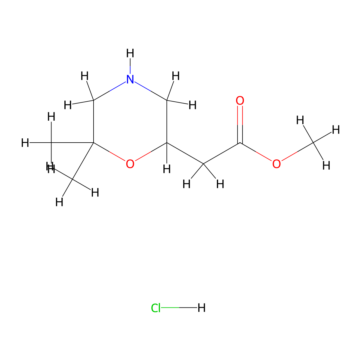 Methyl2-(6,6-dimethylmorpholin-2-yl)acetatehydrochloride molecular structure, CAS 2243505-44-2