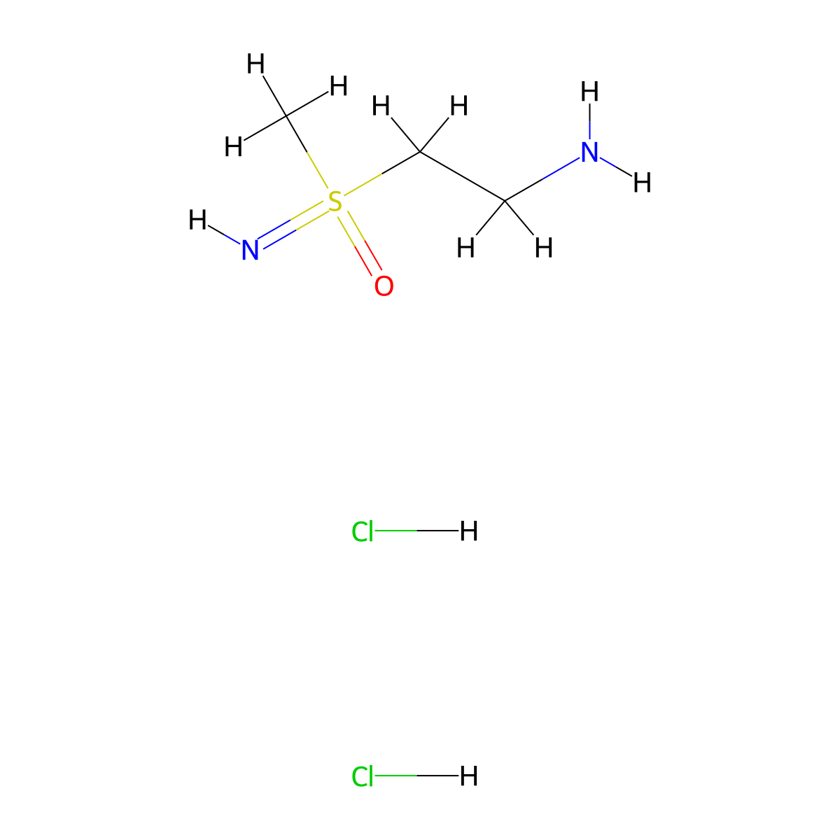 (2-Aminoethyl)(imino)methyl-lambda6-sulfanone dihydrochloride molecular structure, CAS 2243505-47-5