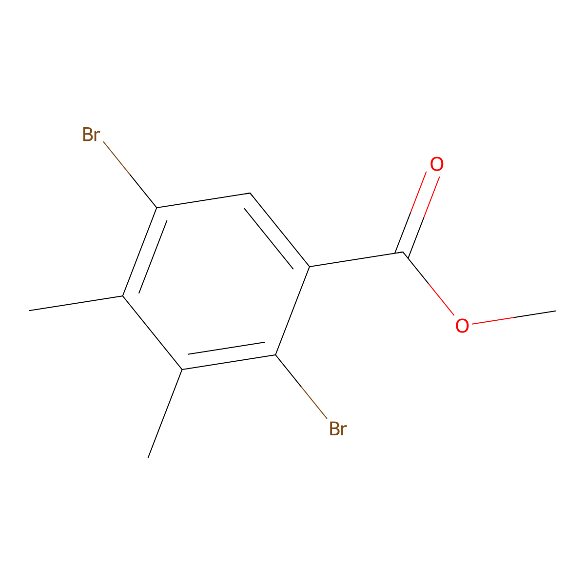 Methyl 2,5-dibromo-3,4-dimethylbenzoate molecular structure, CAS 2243505-48-6