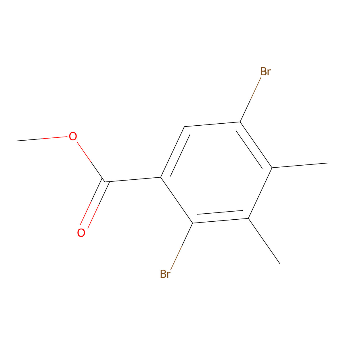 Methyl 2,5-dibromo-3,4-dimethylbenzoate molecular structure, CAS 2243505-48-6