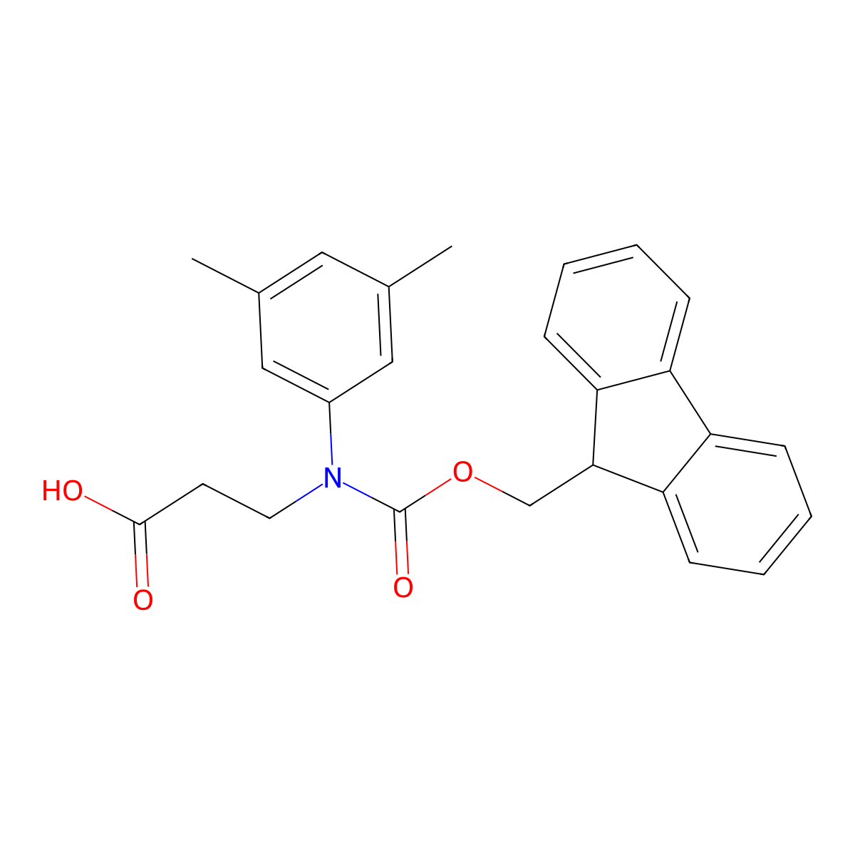 3-[(3,5-dimethylphenyl)({[(9H-fluoren-9-yl)methoxy]carbonyl})amino]propanoic acid molecular structure, CAS 2243505-64-6