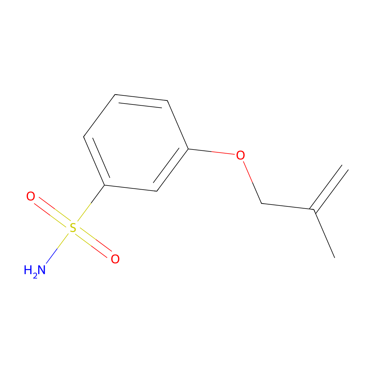 3-[(2-Methylprop-2-en-1-yl)oxy]benzene-1-sulfonamide molecular structure, CAS 2243505-77-1
