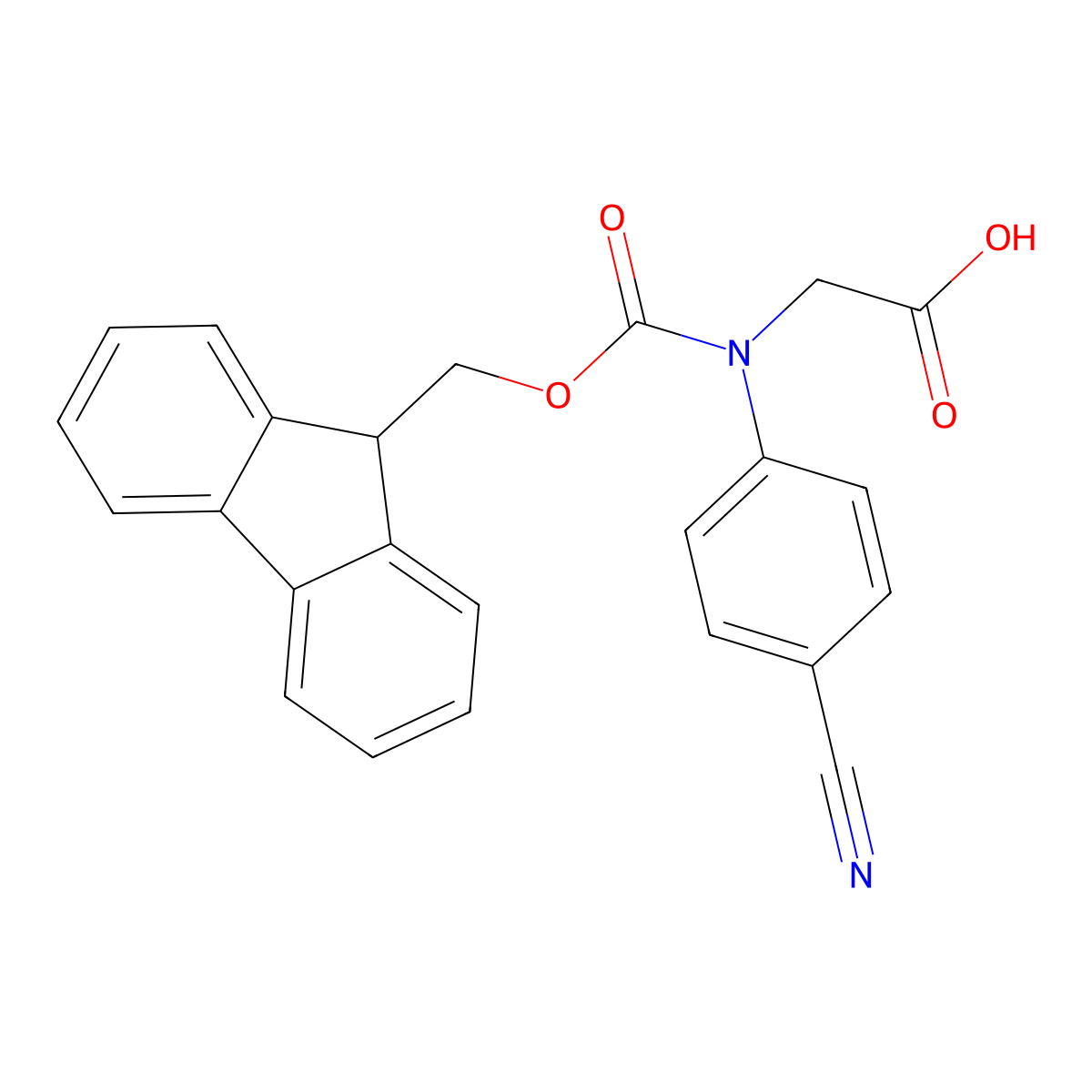 2-[(4-cyanophenyl)({[(9H-fluoren-9-yl)methoxy]carbonyl})amino]acetic acid molecular structure, CAS 2243505-79-3