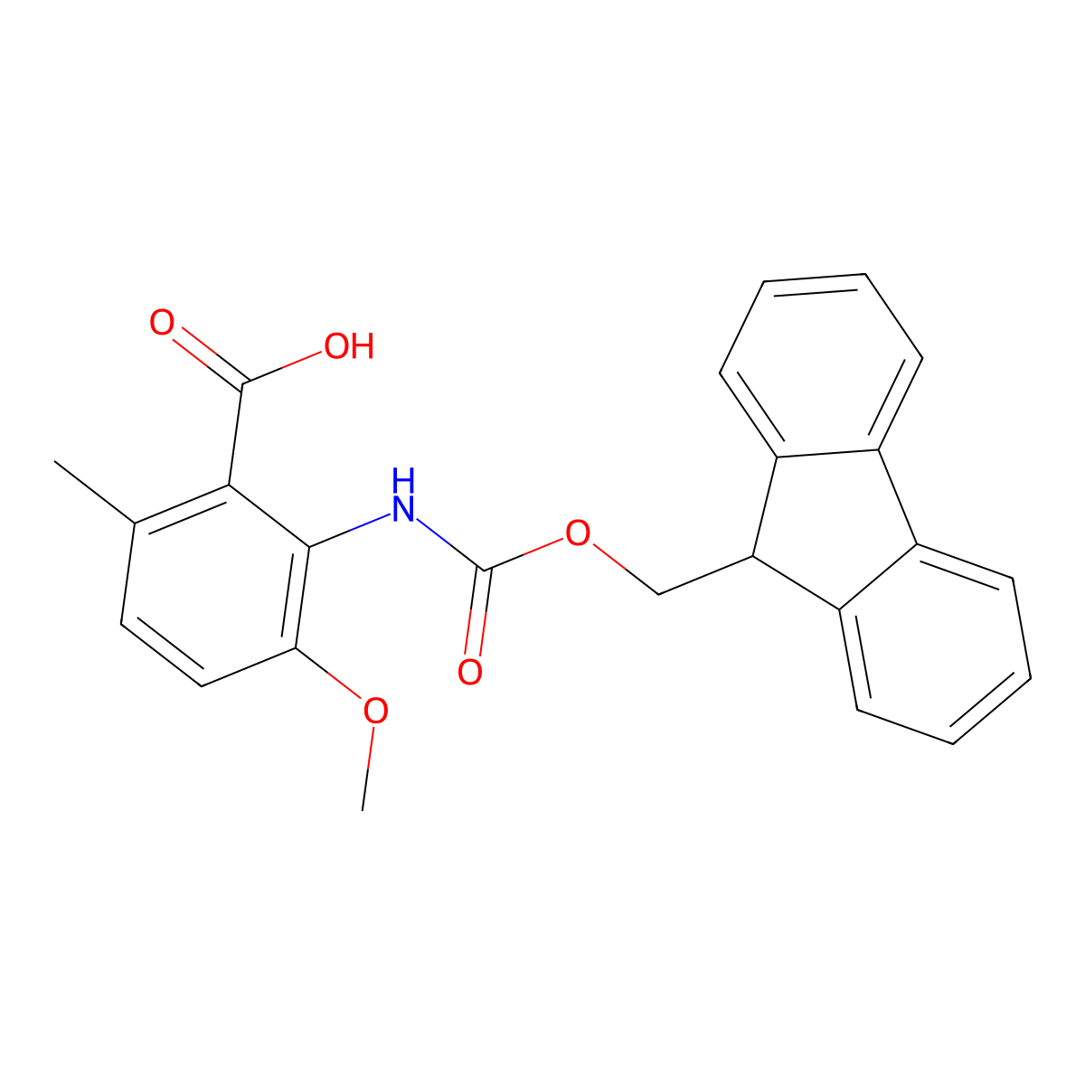 2-({[(9H-fluoren-9-yl)methoxy]carbonyl}amino)-3-methoxy-6-methylbenzoic acid molecular structure, CAS 2243505-91-9