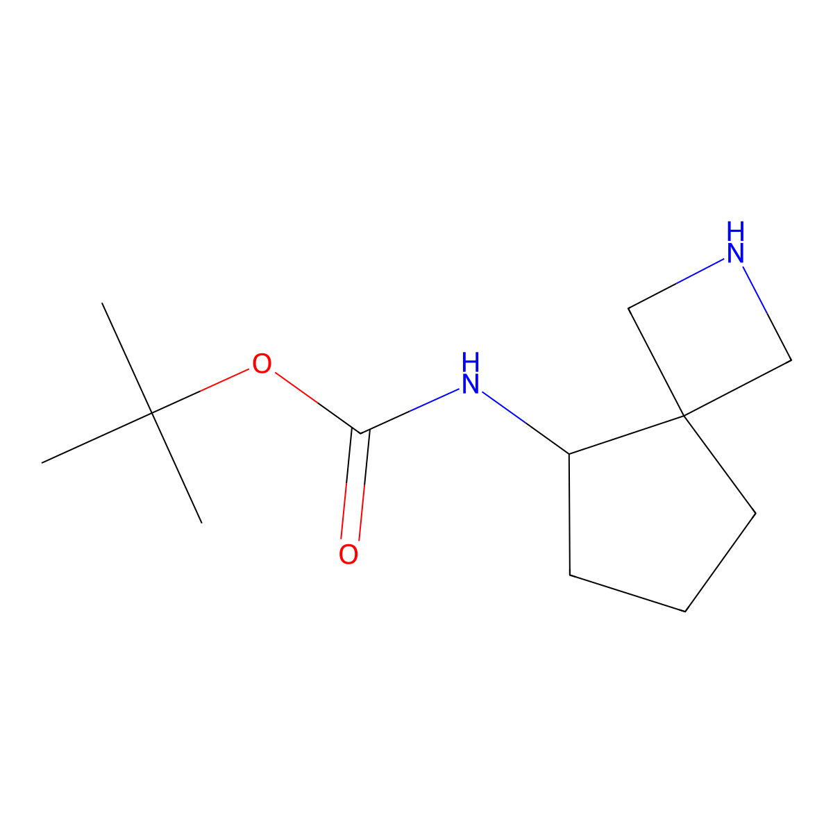 tert-butyl N-{2-azaspiro[3.4]octan-5-yl}carbamate molecular structure, CAS 2243505-93-1