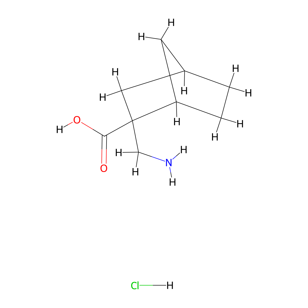 2-(Aminomethyl)bicyclo[2.2.1]heptane-2-carboxylic acid hydrochloride molecular structure, CAS 2243505-99-7
