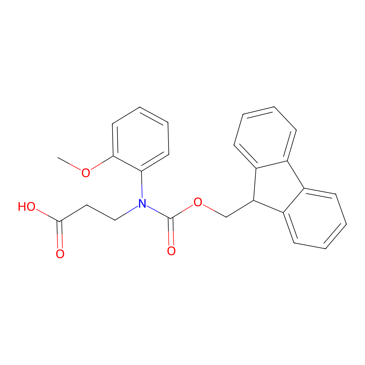 3-({[(9H-fluoren-9-yl)methoxy]carbonyl}(2-methoxyphenyl)amino)propanoic acid molecular structure, CAS 2243506-42-3