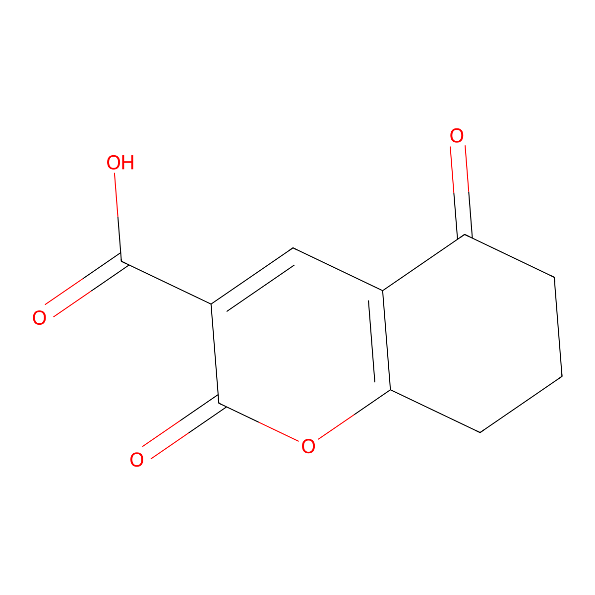 2,5-dioxo-5,6,7,8-tetrahydro-2H-chromene-3-carboxylic acid molecular structure, CAS 2243506-89-8