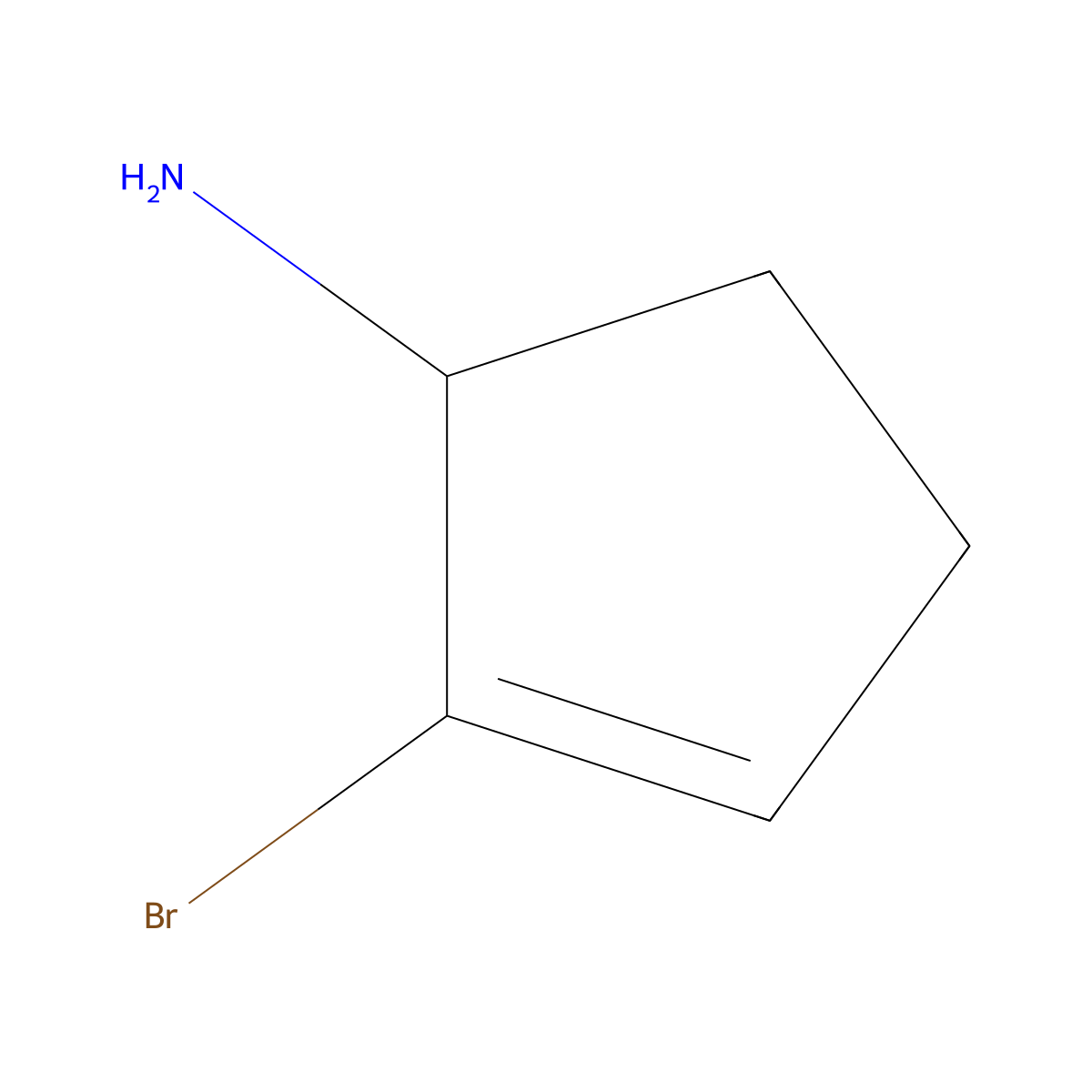 2-Bromocyclopent-2-en-1-amine molecular structure, CAS 2243506-91-2