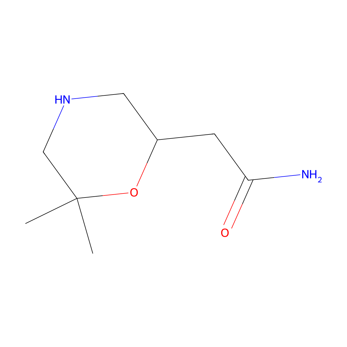 2-(6,6-Dimethylmorpholin-2-yl)acetamide molecular structure, CAS 2243506-93-4