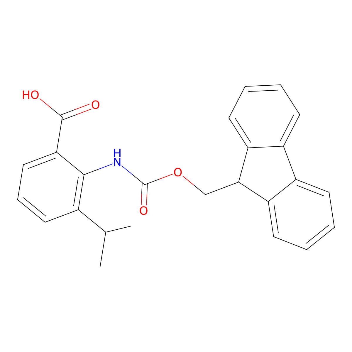 2-({[(9H-fluoren-9-yl)methoxy]carbonyl}amino)-3-(propan-2-yl)benzoic acid molecular structure, CAS 2243506-95-6