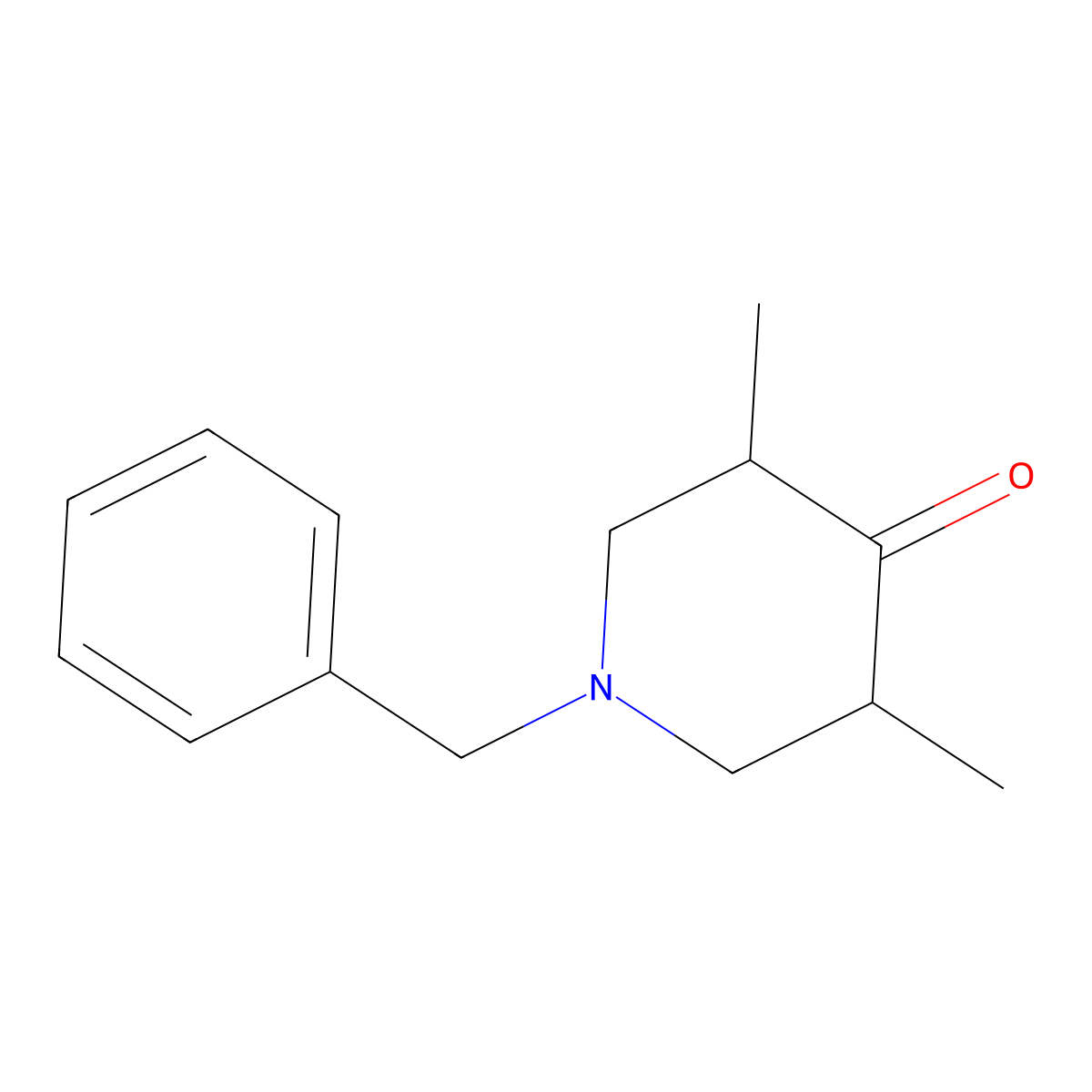 (3R,5R)-1-benzyl-3,5-dimethylpiperidin-4-one molecular structure, CAS 2243506-96-7
