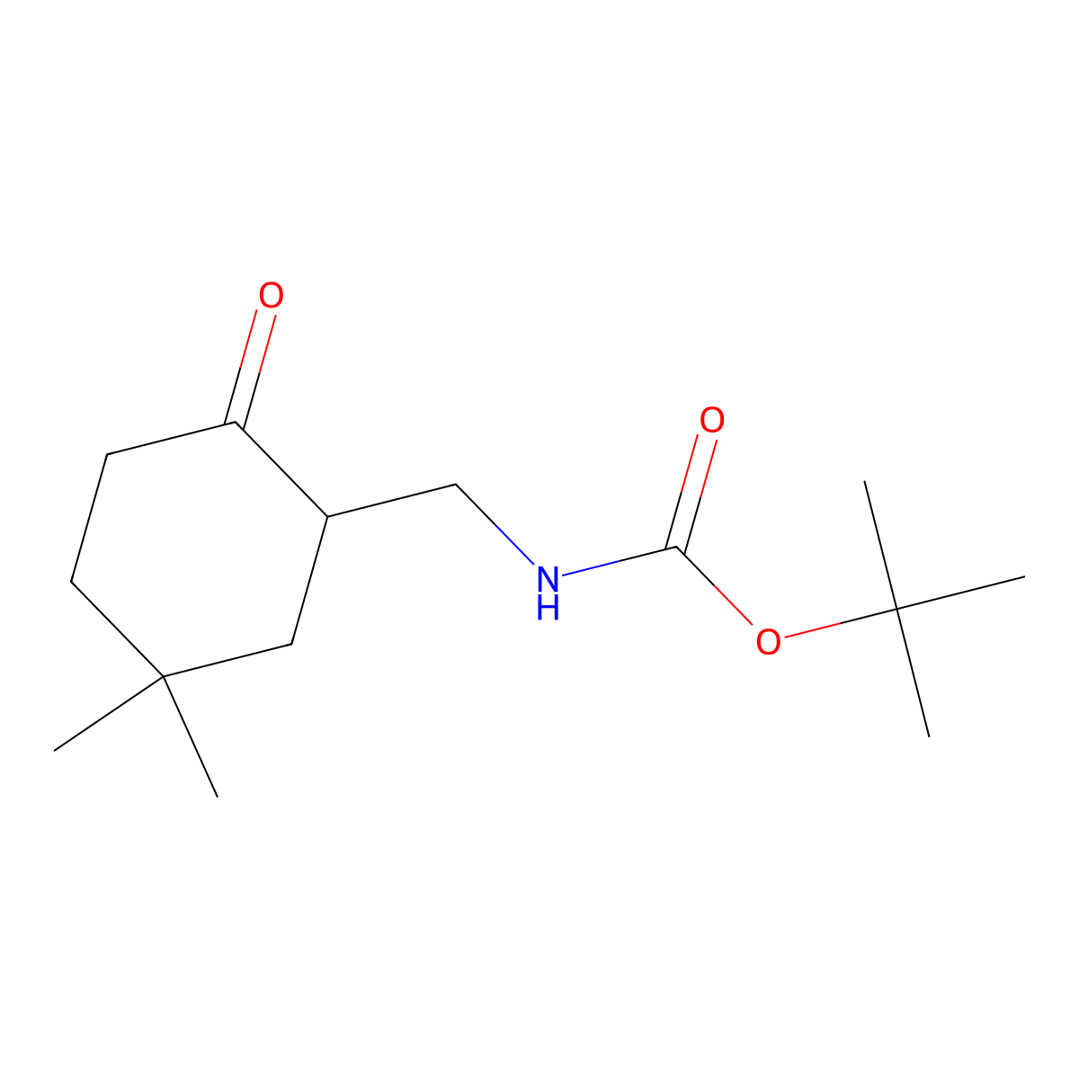 Tert-butyl N-[(5,5-dimethyl-2-oxocyclohexyl)methyl]carbamate molecular structure, CAS 2243507-01-7