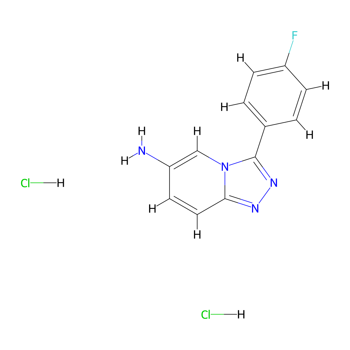 3-(4-Fluorophenyl)-[1,2,4]triazolo[4,3-a]pyridin-6-amine dihydrochloride molecular structure, CAS 2243507-12-0