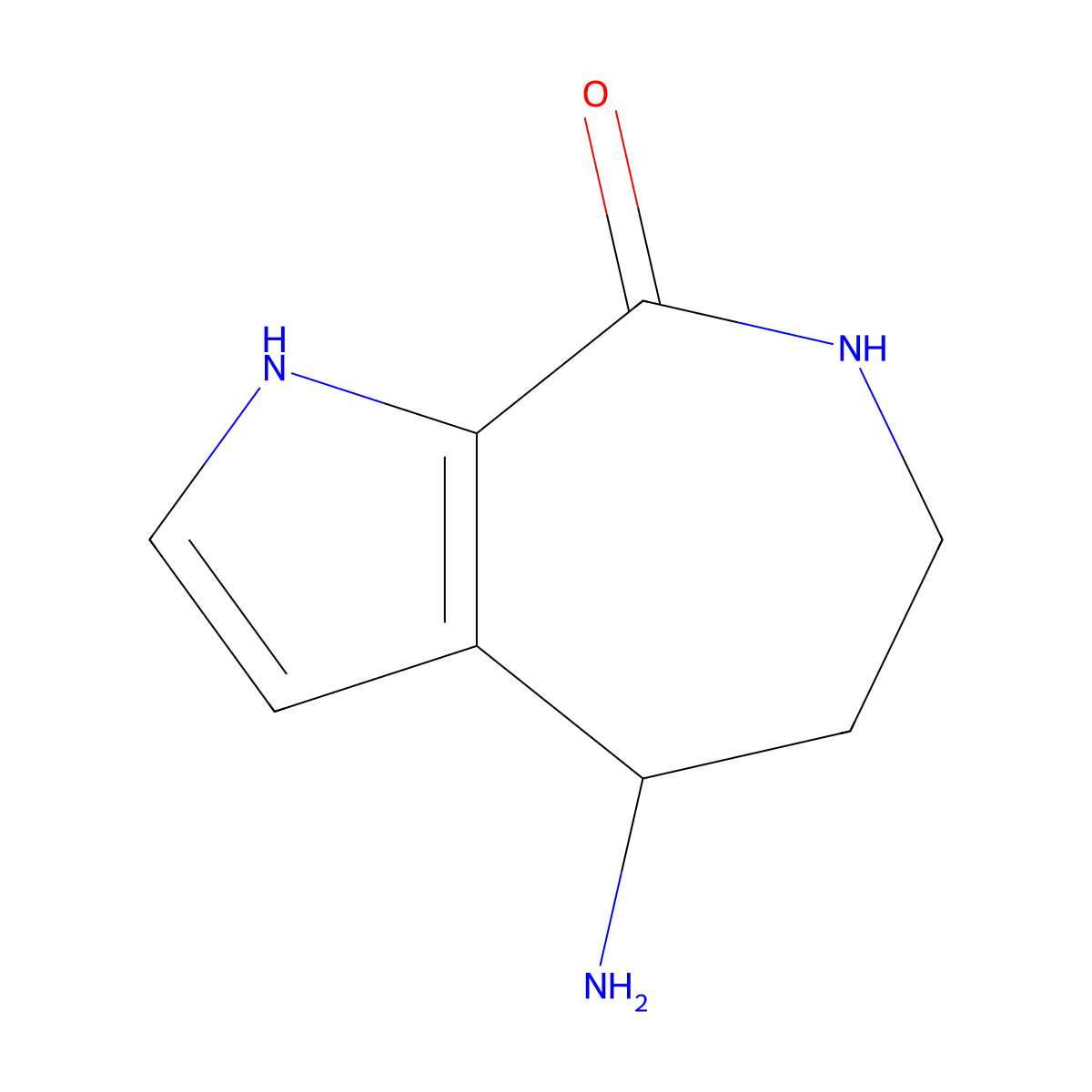 4-amino-1H,4H,5H,6H,7H,8H-pyrrolo(2,3-c)azepin-8-one molecular structure, CAS 2243507-13-1
