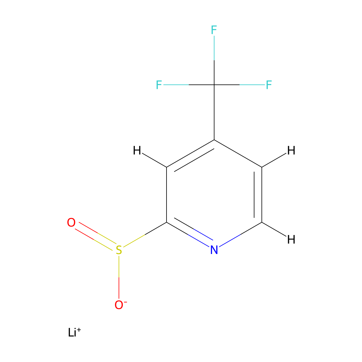 Lithium(1+) 4-(trifluoromethyl)pyridine-2-sulfinate molecular structure, CAS 2243507-15-3