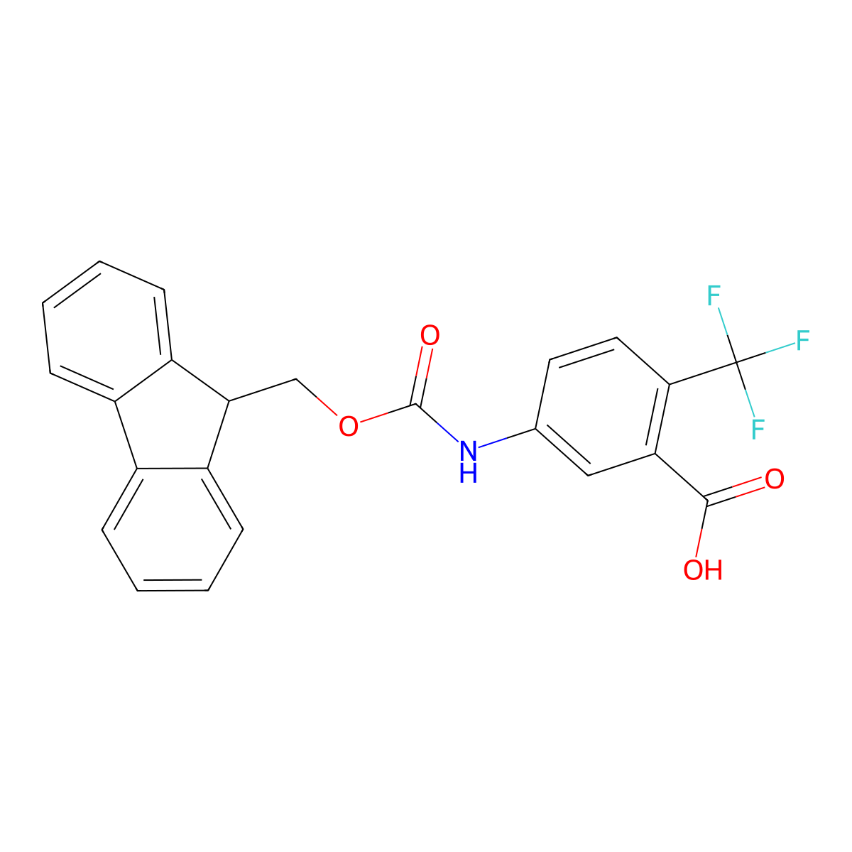 5-({[(9H-fluoren-9-yl)methoxy]carbonyl}amino)-2-(trifluoromethyl)benzoic acid molecular structure, CAS 2243507-27-7