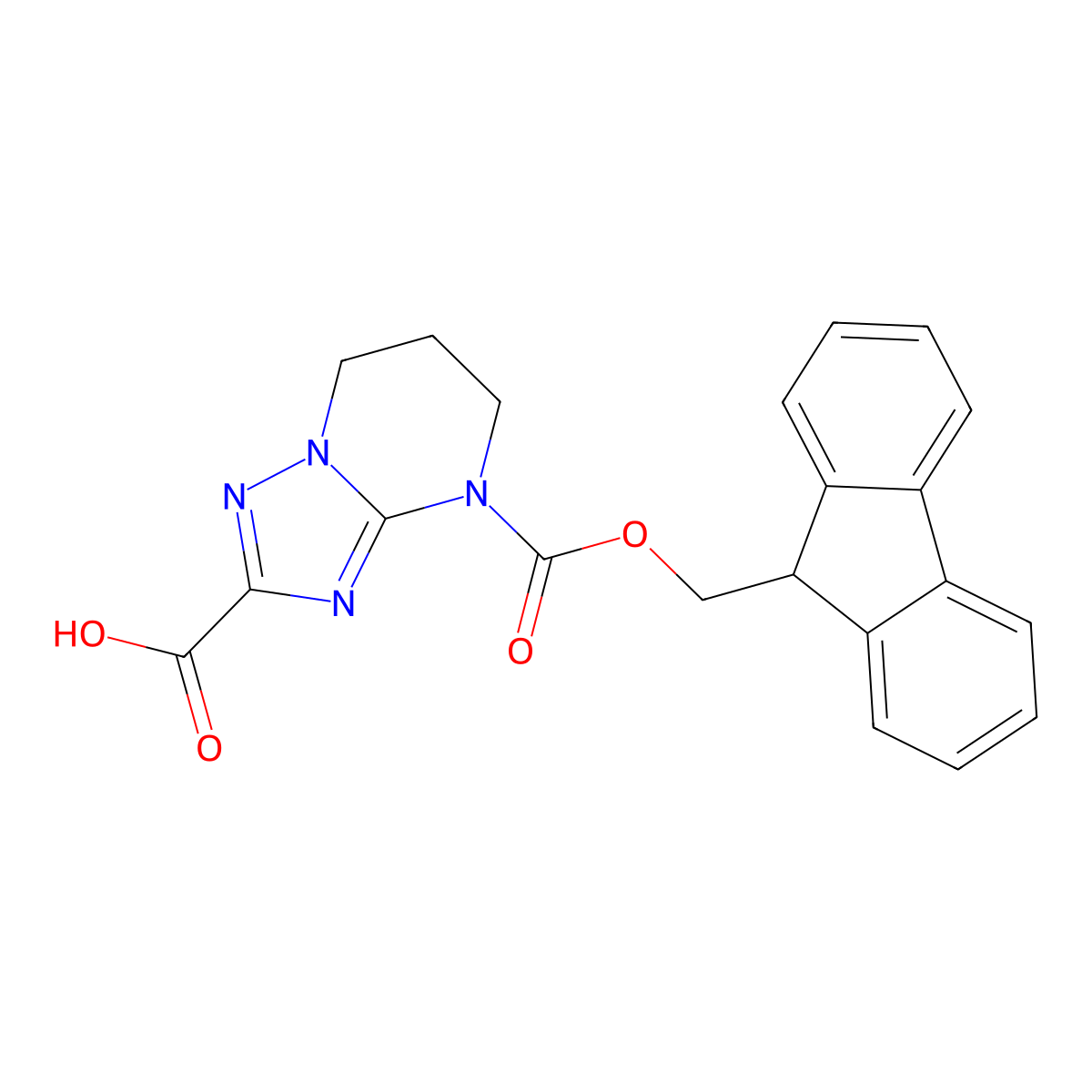 4-{[(9H-fluoren-9-yl)methoxy]carbonyl}-4H,5H,6H,7H-[1,2,4]triazolo[1,5-a]pyrimidine-2-carboxylic acid molecular structure, CAS 2243507-45-9