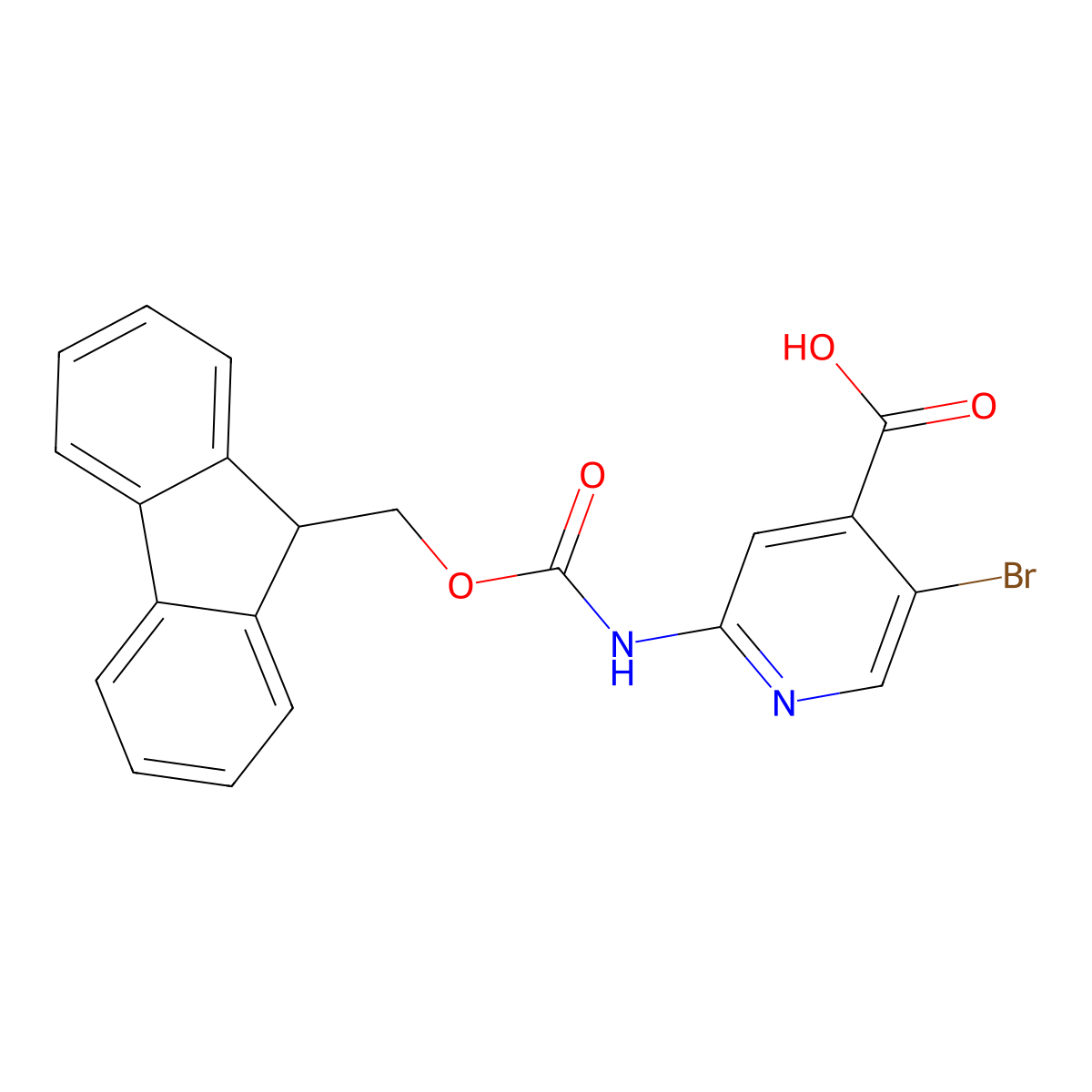 5-bromo-2-({[(9H-fluoren-9-yl)methoxy]carbonyl}amino)pyridine-4-carboxylic acid molecular structure, CAS 2243507-60-8