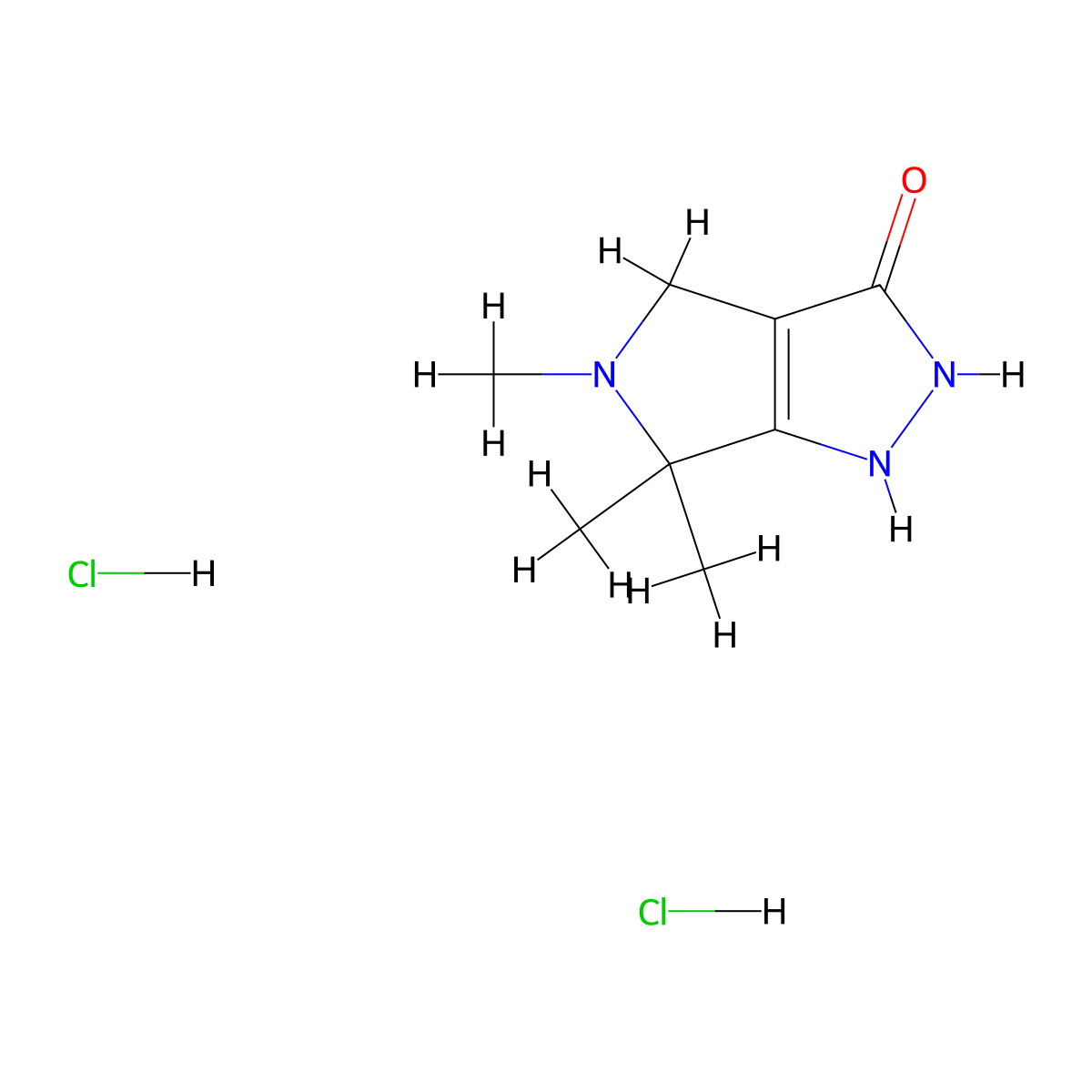 5,6,6-trimethyl-1H,2H,3H,4H,5H,6H-pyrrolo(3,4-c)pyrazol-3-one dihydrochloride molecular structure, CAS 2243507-67-5