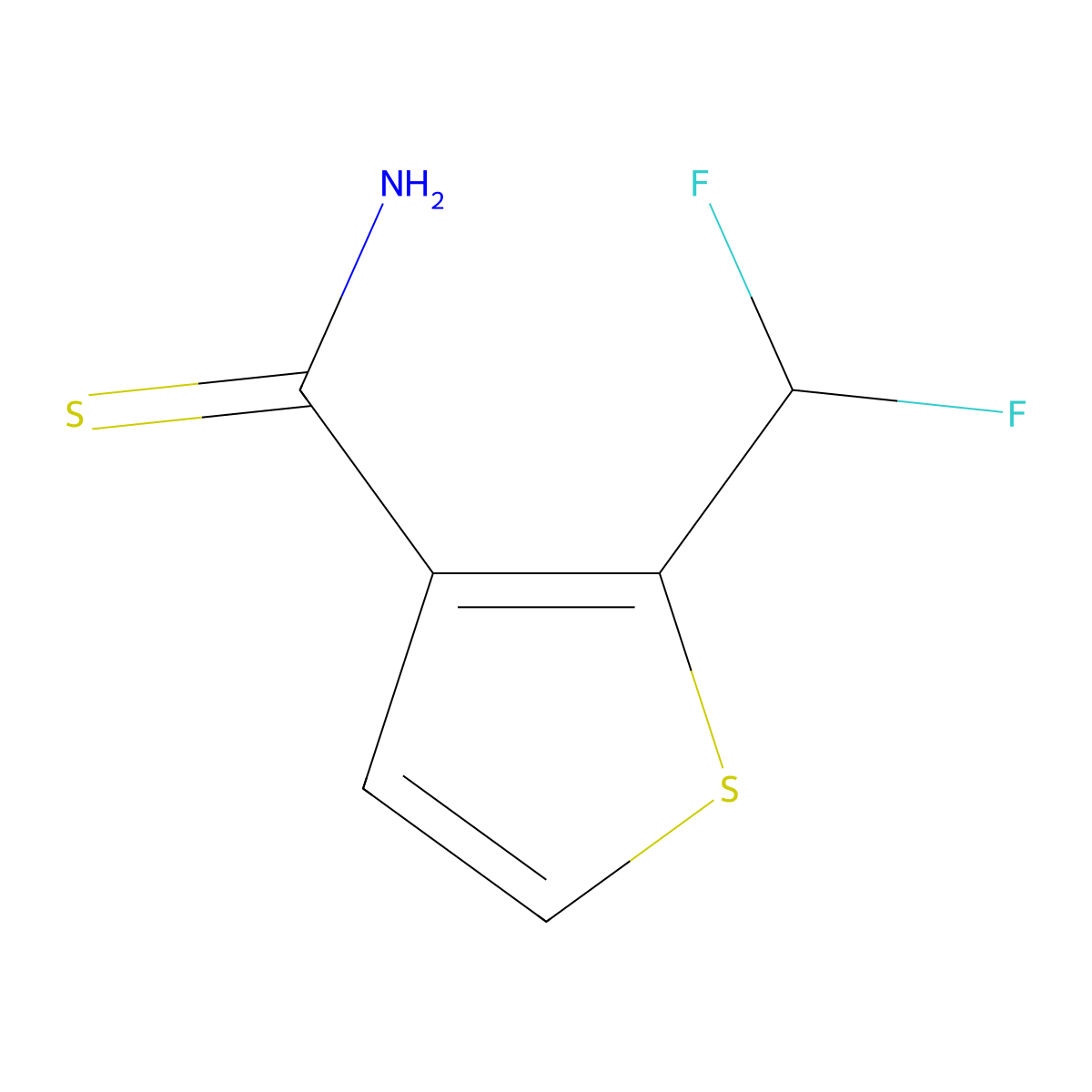 2-(Difluoromethyl)thiophene-3-carbothioamide molecular structure, CAS 2243507-73-3