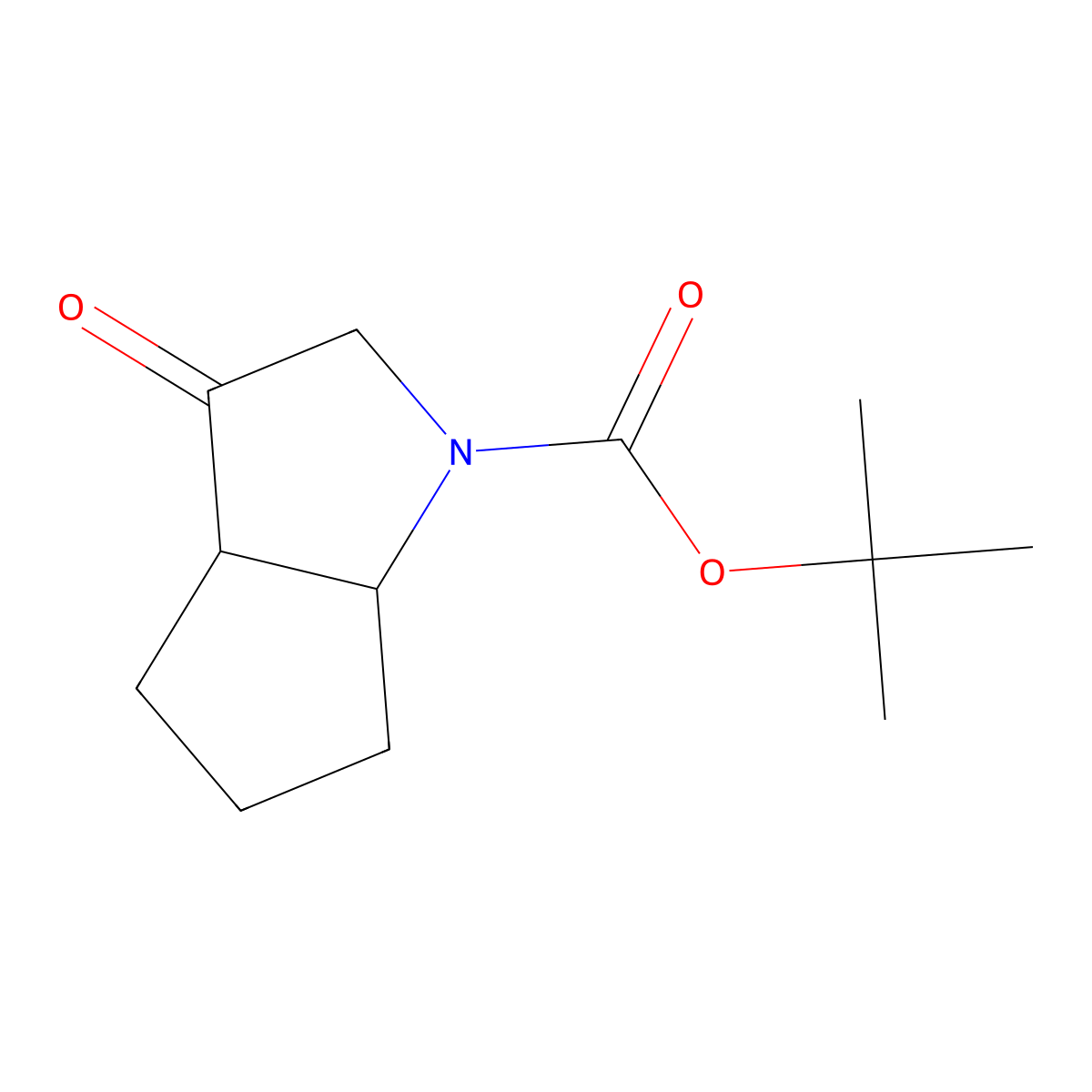 Tert-butyl 3-oxo-octahydrocyclopenta(b)pyrrole-1-carboxylate molecular structure, CAS 2243507-85-7