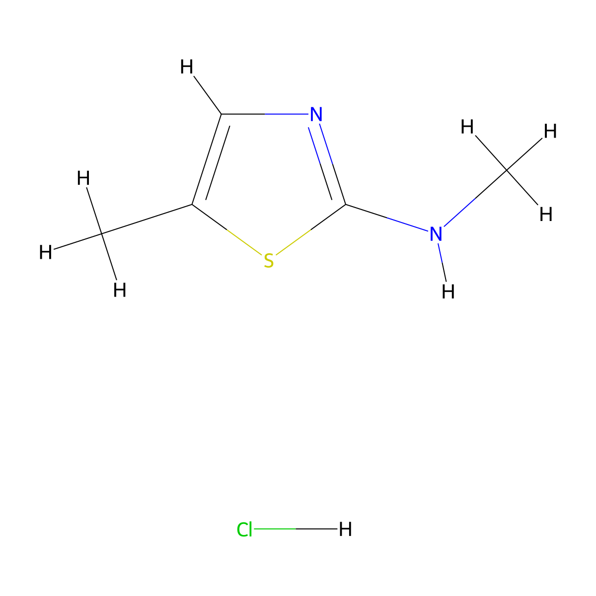 N,5-dimethyl-1,3-thiazol-2-amine hydrochloride molecular structure, CAS 2243507-93-7