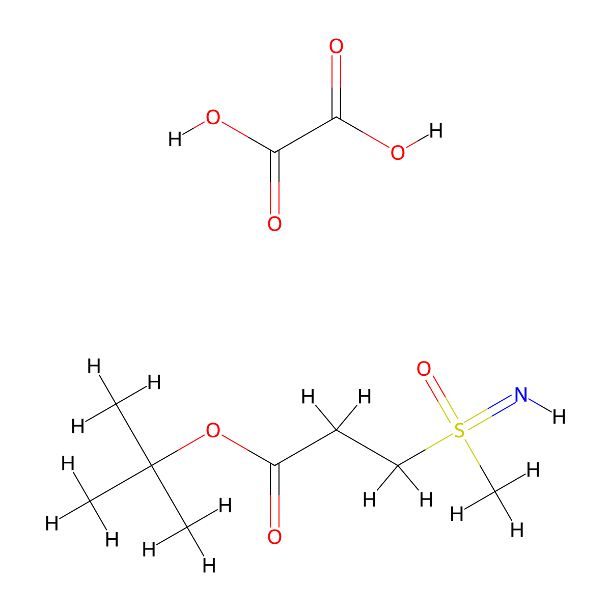 Tert-butyl 3-(methylsulfonimidoyl)propanoate;oxalic acid molecular structure, CAS 2243508-11-2