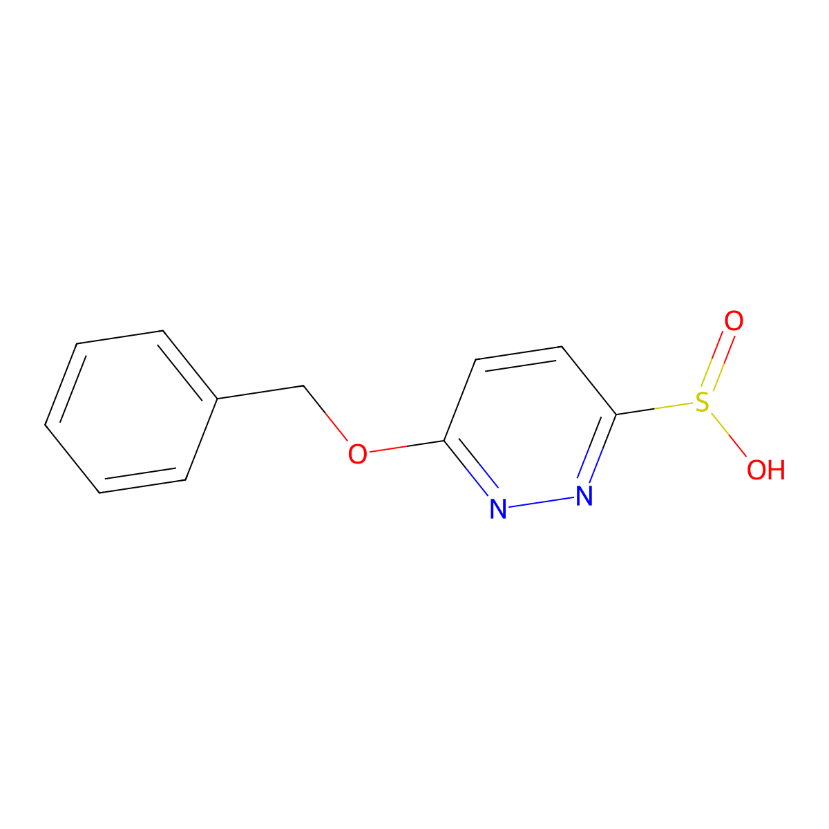 6-(Benzyloxy)pyridazine-3-sulfinic acid molecular structure, CAS 2243508-14-5