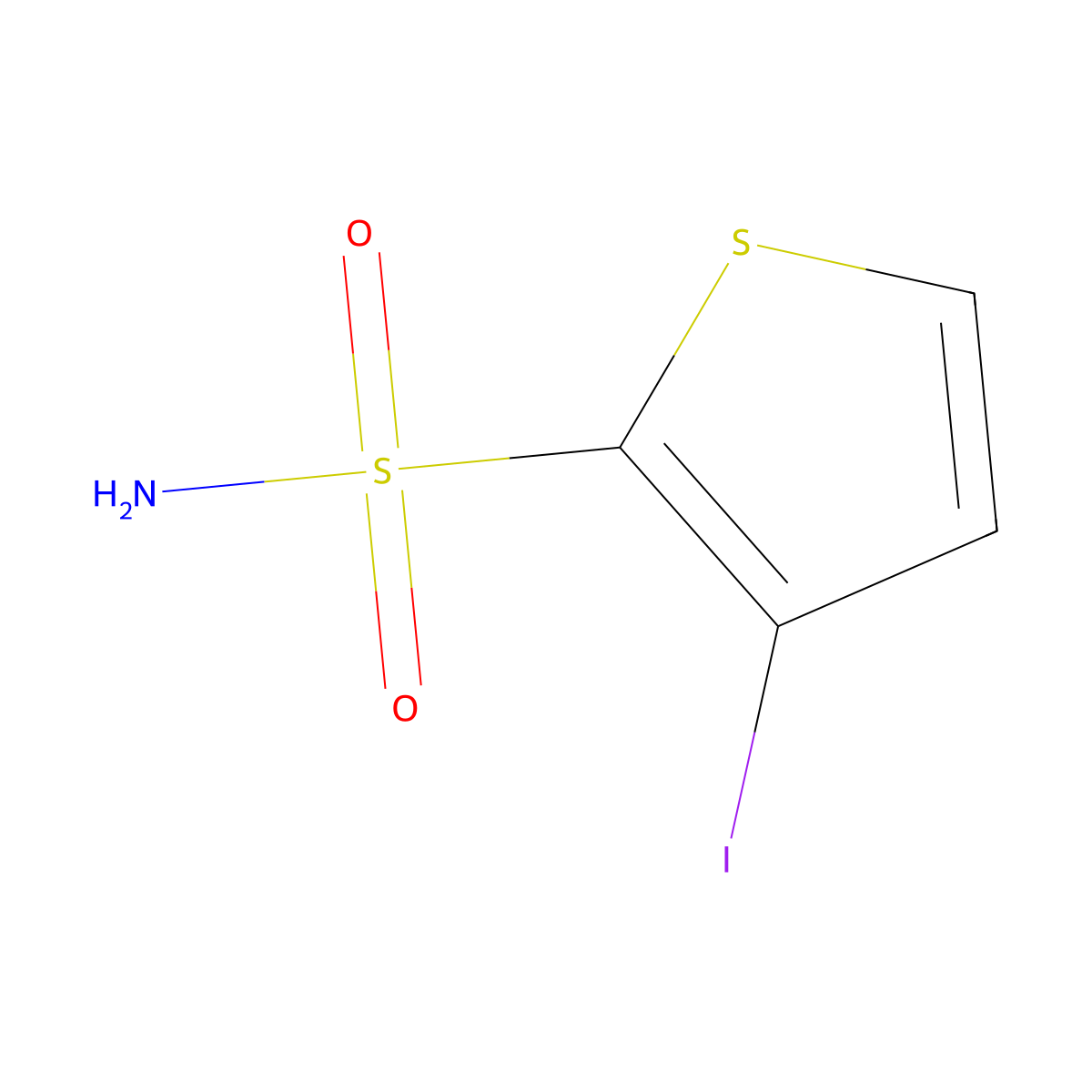 3-Iodothiophene-2-sulfonamide molecular structure, CAS 2243508-22-5