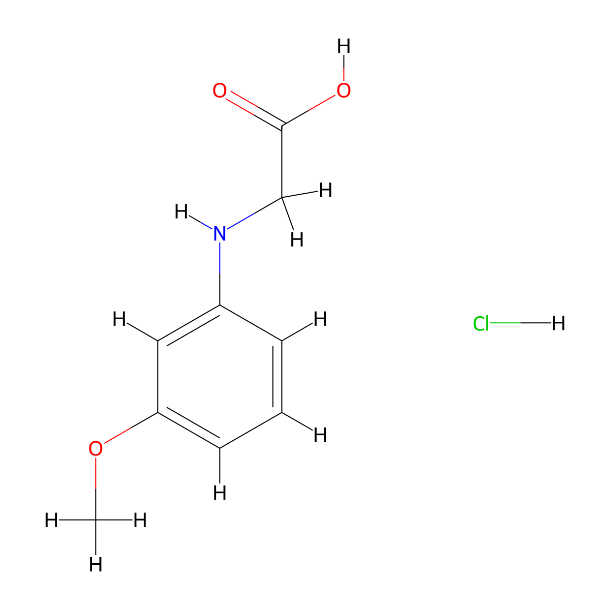 2-[(3-Methoxyphenyl)amino]acetic acid hydrochloride molecular structure, CAS 2243508-32-7