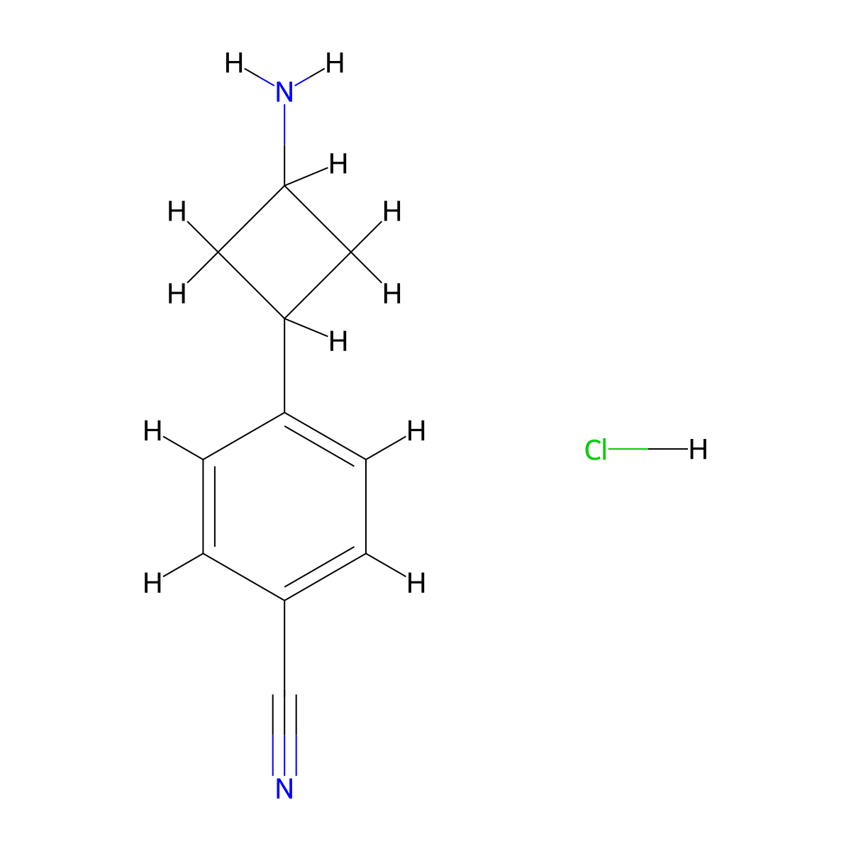 4-(3-Aminocyclobutyl)benzonitrile hydrochloride molecular structure, CAS 2243508-33-8