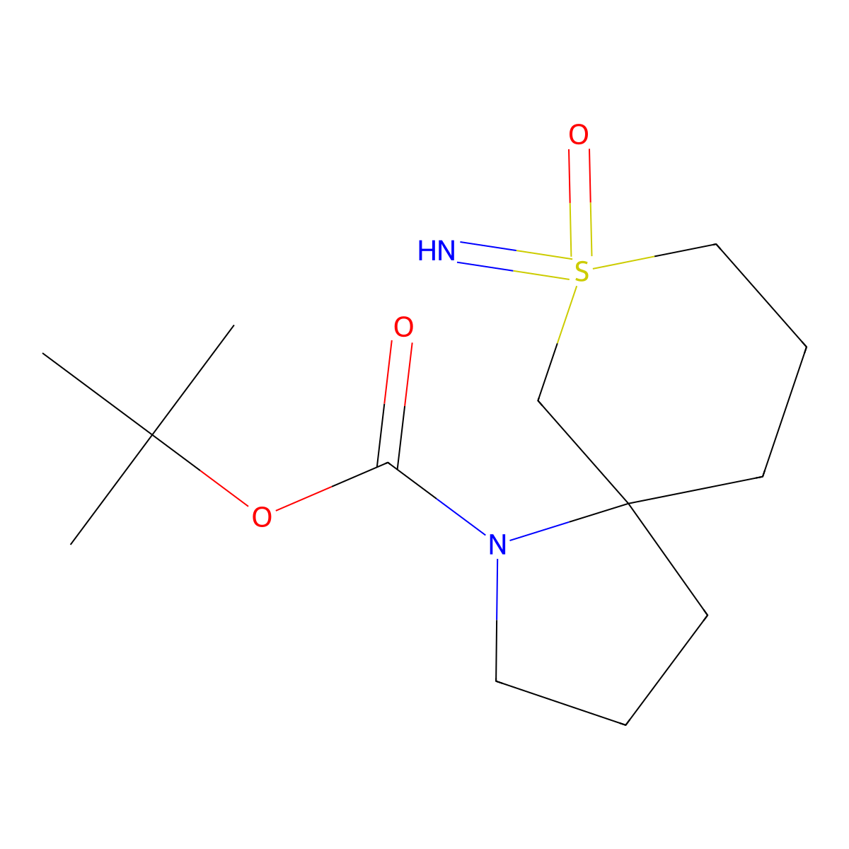 Tert-butyl7-imino-7-oxo-7lambda6-thia-1-azaspiro[4.5]decane-1-carboxylate molecular structure, CAS 2243508-38-3