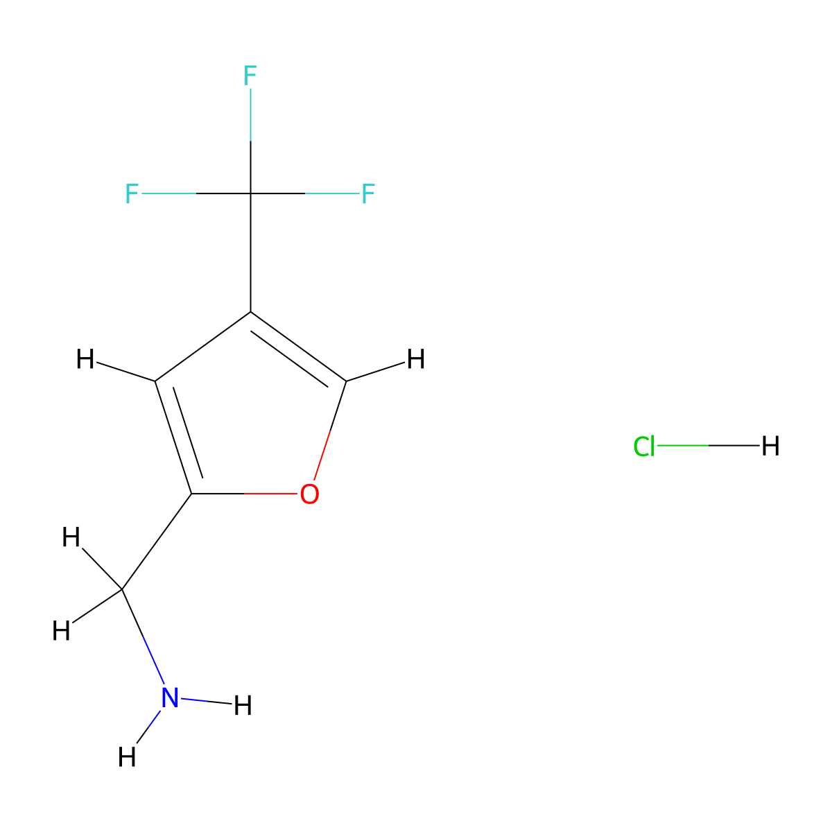 [4-(Trifluoromethyl)furan-2-yl]methanamine hydrochloride molecular structure, CAS 2243508-48-5