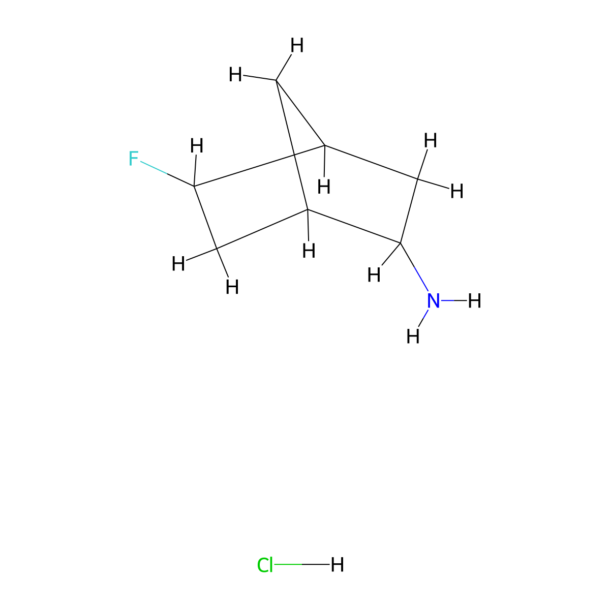 5-Fluorobicyclo[2.2.1]heptan-2-amine hydrochloride molecular structure, CAS 2243508-52-1