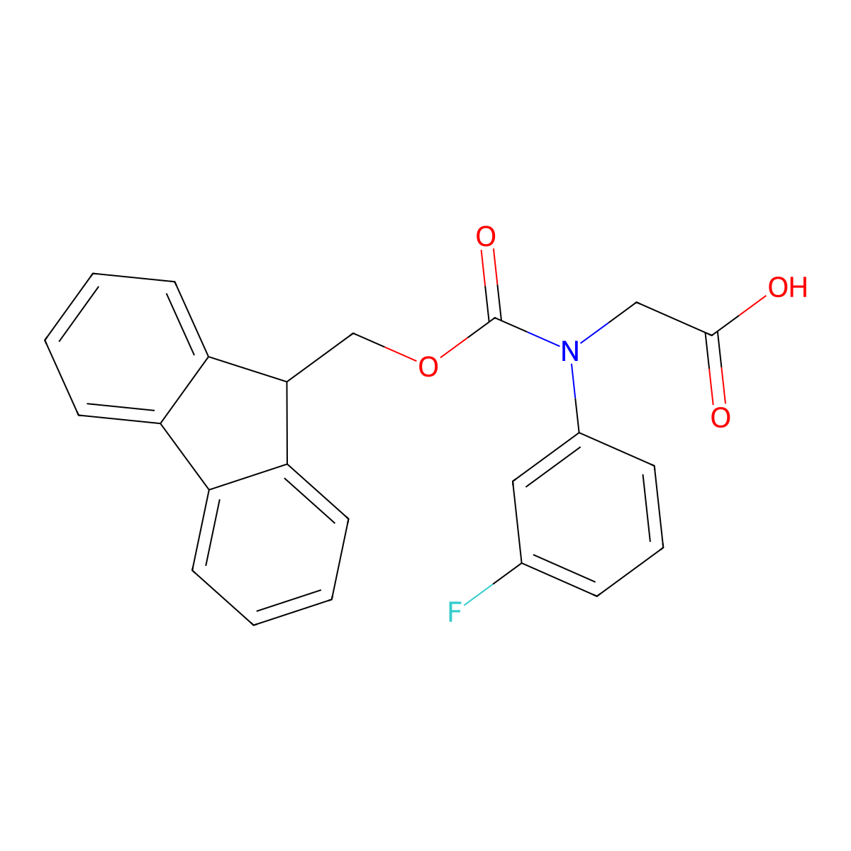 2-({[(9H-fluoren-9-yl)methoxy]carbonyl}(3-fluorophenyl)amino)acetic acid molecular structure, CAS 2243508-53-2