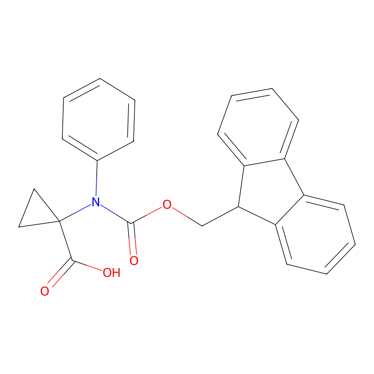 1-({[(9H-fluoren-9-yl)methoxy]carbonyl}(phenyl)amino)cyclopropane-1-carboxylic acid molecular structure, CAS 2243508-57-6