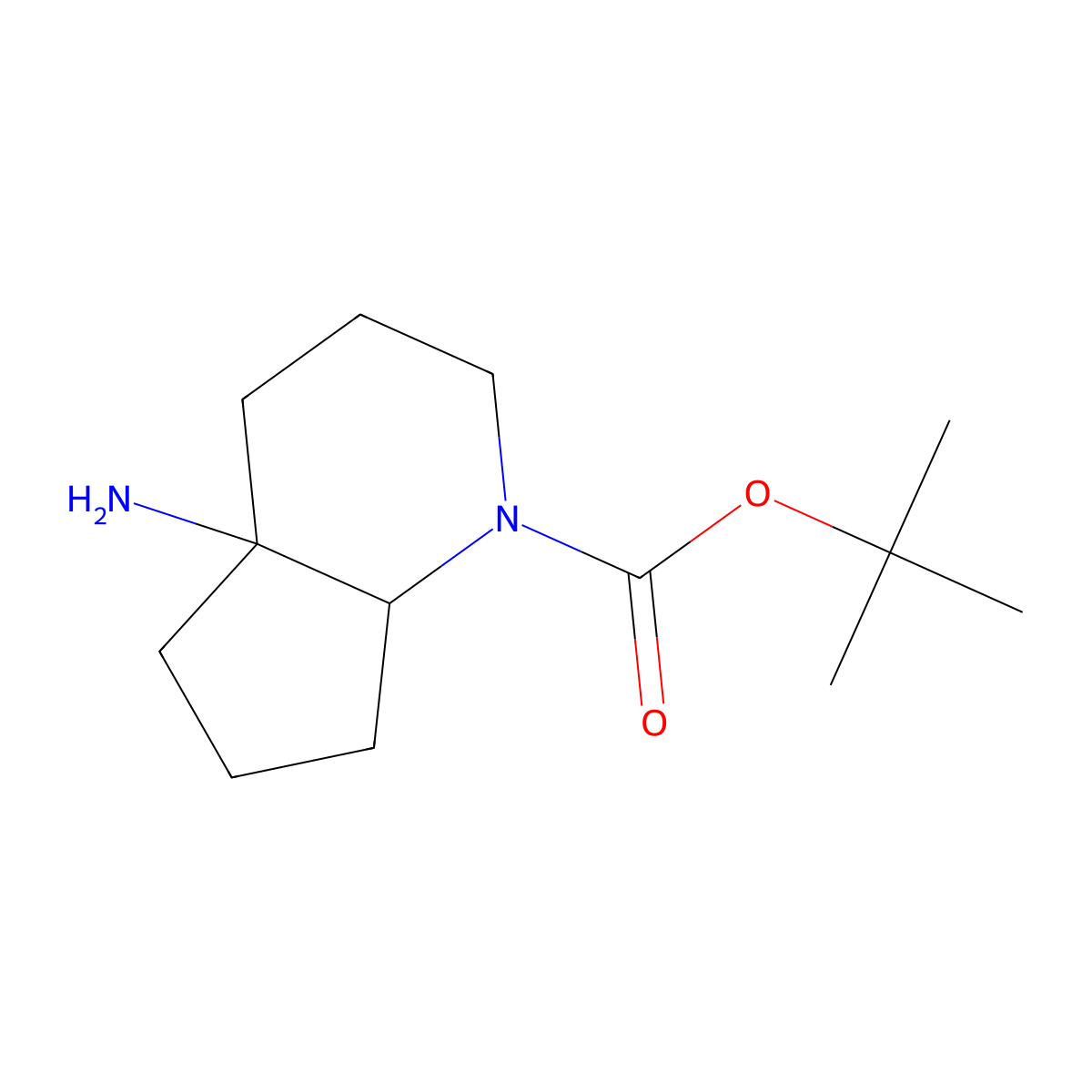 tert-butyl 4a-amino-octahydro-1H-cyclopenta[b]pyridine-1-carboxylate molecular structure, CAS 2243508-61-2