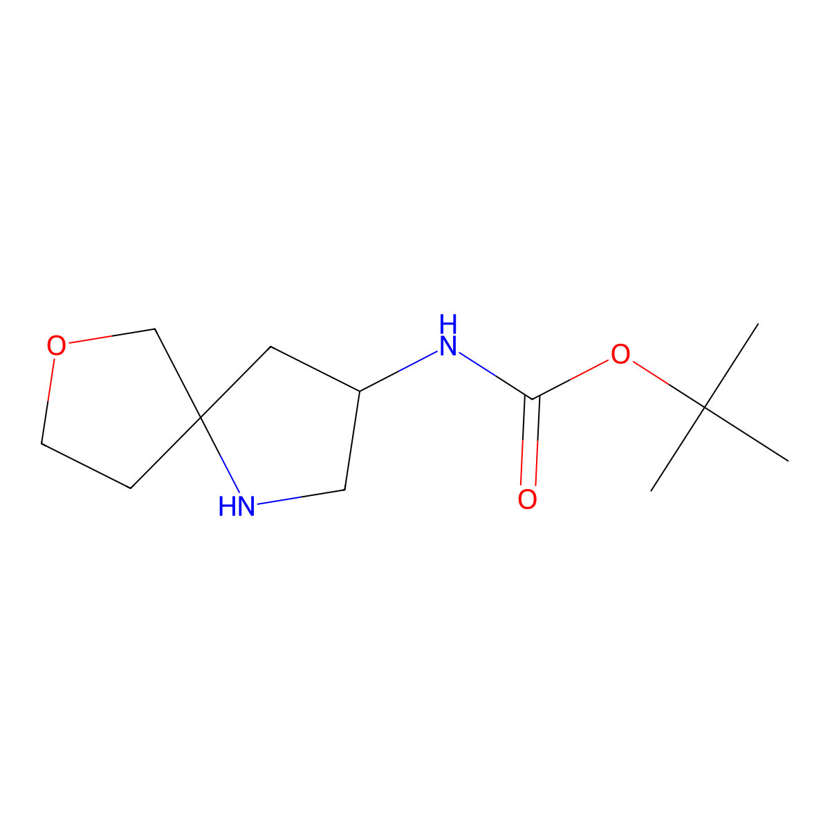 tert-butyl N-{7-oxa-1-azaspiro[4.4]nonan-3-yl}carbamate molecular structure, CAS 2243508-68-9