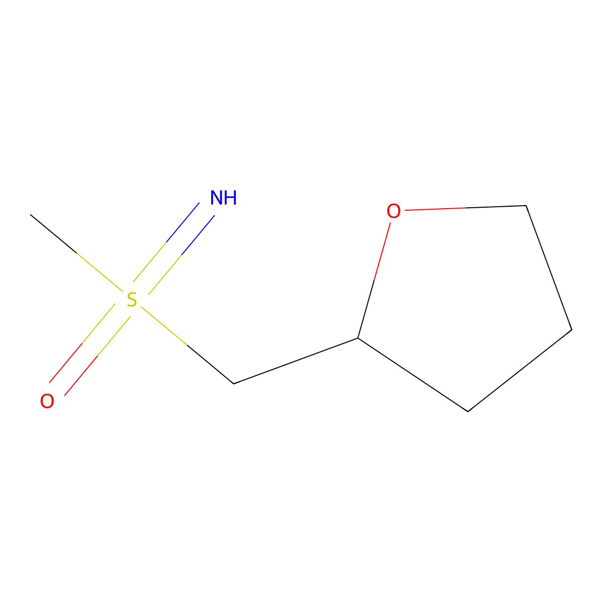 Imino(methyl)[(oxolan-2-yl)methyl]-lambda6-sulfanone molecular structure, CAS 2243508-69-0