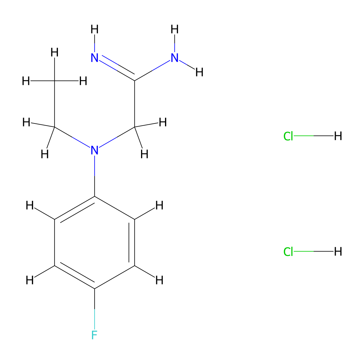 2-[Ethyl(4-fluorophenyl)amino]ethanimidamide dihydrochloride molecular structure, CAS 2243508-82-7
