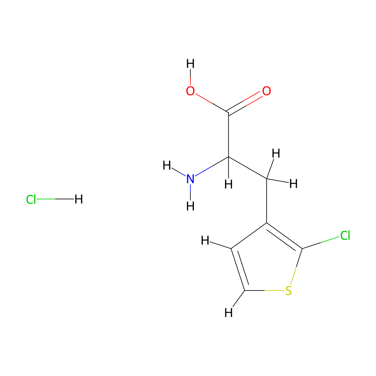 2-Amino-3-(2-chlorothiophen-3-yl)propanoic acid hydrochloride molecular structure, CAS 2243509-11-5