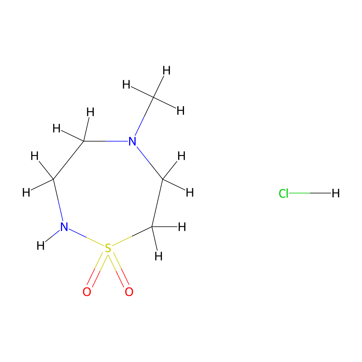5-Methyl-1,2,5-thiadiazepane 1,1-dioxide;hydrochloride molecular structure, CAS 2243509-15-9