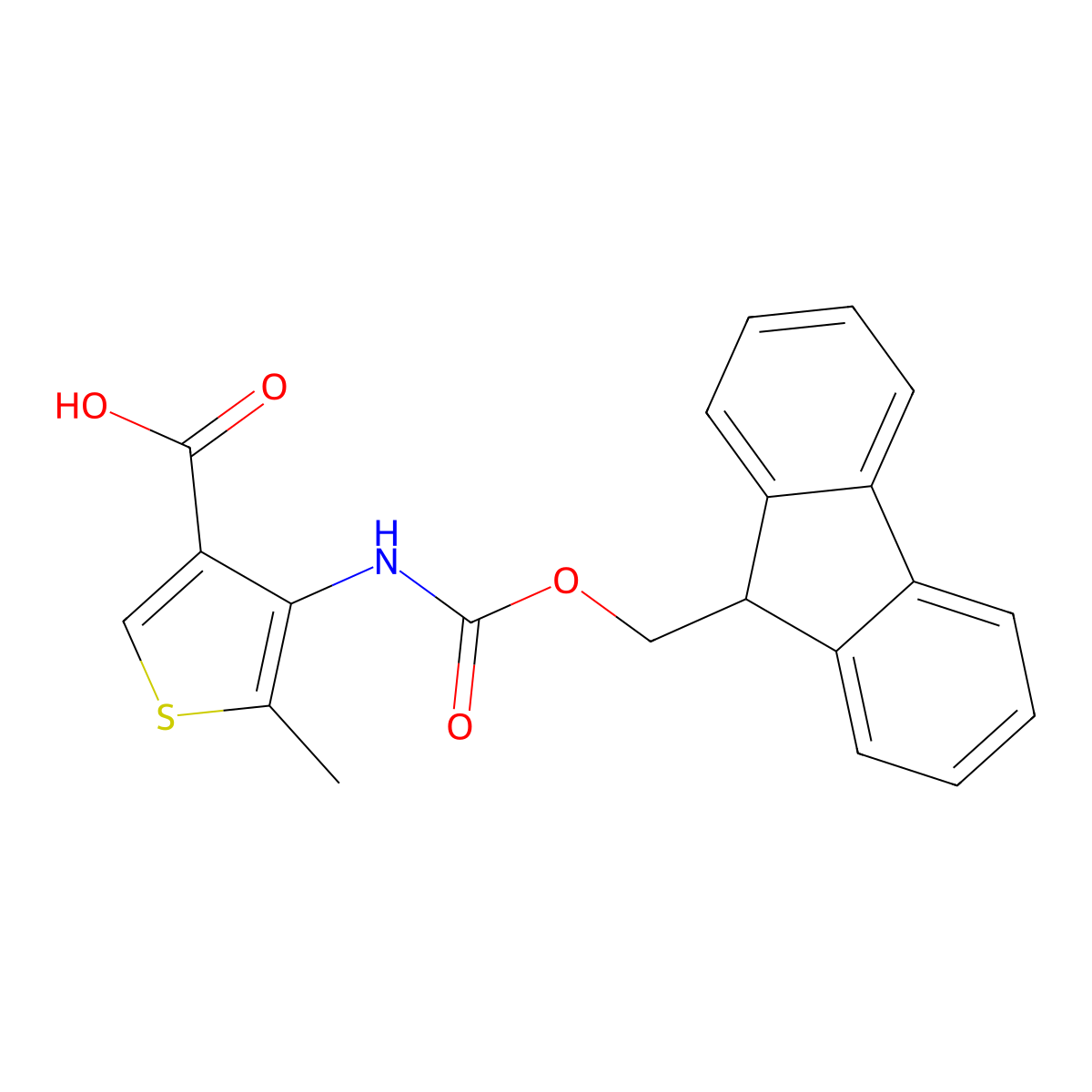 4-({[(9H-fluoren-9-yl)methoxy]carbonyl}amino)-5-methylthiophene-3-carboxylic acid molecular structure, CAS 2243509-54-6