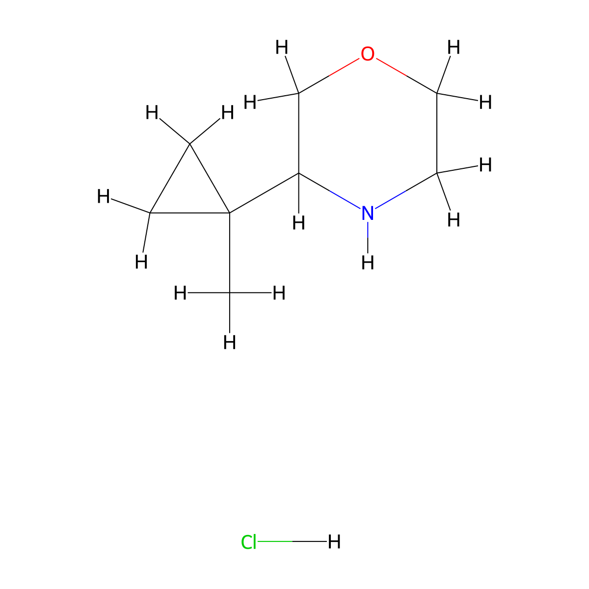 3-(1-Methylcyclopropyl)morpholine hydrochloride molecular structure, CAS 2243509-75-1