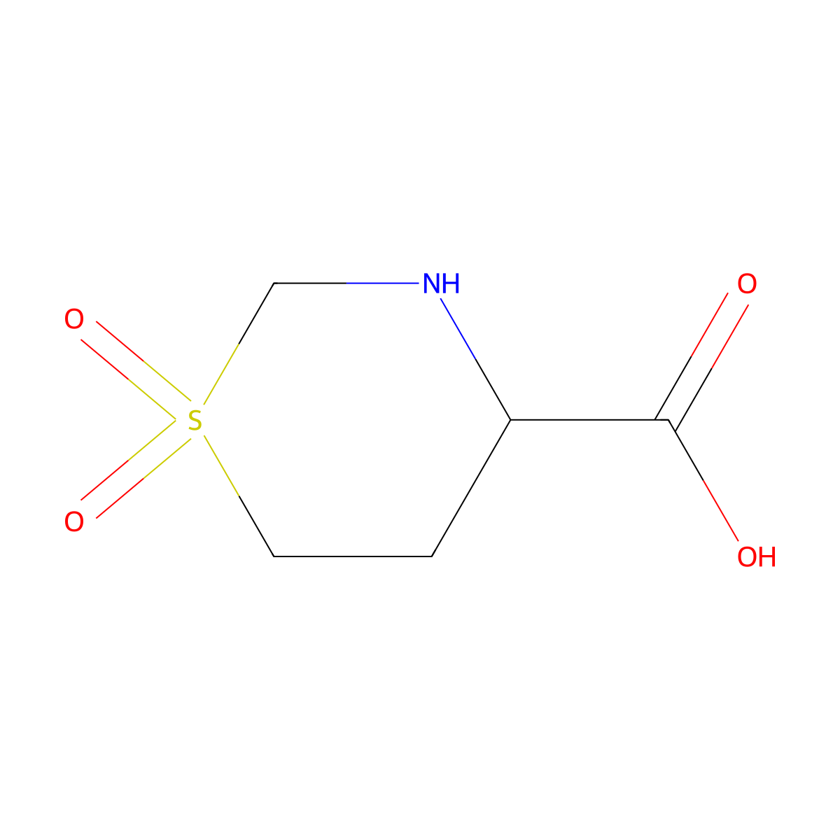 1,1-Dioxo-1lambda6,3-thiazinane-4-carboxylic acid molecular structure, CAS 2243509-86-4
