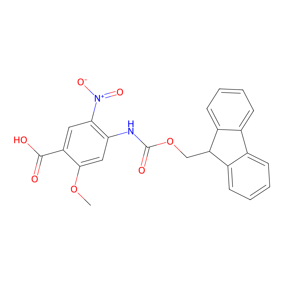 4-({[(9H-fluoren-9-yl)methoxy]carbonyl}amino)-2-methoxy-5-nitrobenzoic acid molecular structure, CAS 2243509-87-5